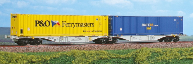 Articulated Container car type Sggmrss 90 of ERS-Railways loaded with containers P&O<br /><a href='images/pictures/ACME/282164_c.jpg' target='_blank'>Full size image</a>